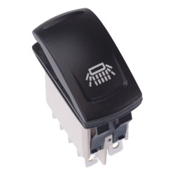 KR46CAKDDG22NXXXX14 Traveller Light Latching Red 12V LED Auto Rocker Switch DPDT IP68 APEM