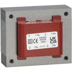 Blore Bowron A3025 PCB Transformer 115V&#x2B;115V 12VA 15V&#x2B;15V