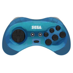 Retro-Bit Official SEGA Saturn 8-Button 2.4Ghz Wireless Arcade Pad - Blue [Discontinued]
