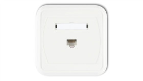 Liza Gniazdo Komputerowe Pojedyncze 1Xrj45, Kat. 5E, 8-Stykowe Biały Glk-1