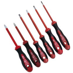 Zestaw Komplet Śrubokrętów Izolowanych Płaskich Krzyżakowych VDE HAUPA
