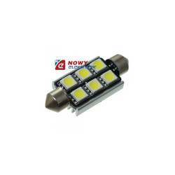 Dioda LED C5W 42mm 6xSMD5050 CAN CANBUS żarówka Biała 12V