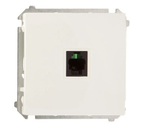 Simon Basic Gniazdo telefoniczne pojedyncze RJ11 białe BMTU.01/11