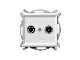 SONATA Gniazdo antenowe RTV końcowe ZAK-10 p/t biały GPA-10RPZ/m/00 OSPEL