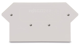 Płytka końcowa i pośrednia Płytka końcowa i pośrednia WAGO Bloki zacisków do montażu na szynie Mocowanie szynowe