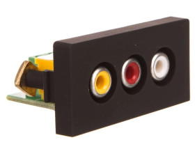 TouchMe Moduł 1/2 gniazdo audio i video czarne TM908B