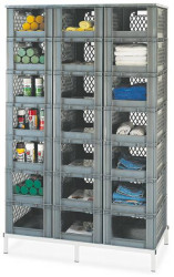 LA-KA-PE 204207 Pojemnik do sztaplowania nadaje się na żywność (D x S x W) 600 x 400 x 270 mm niebieski 2 szt.