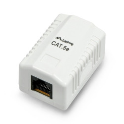 Gniazdko natynkowe 1x RJ45 ekranowane Lanberg - białe