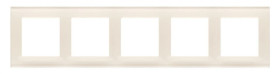 Simon 55 Ramka 5-krotna Nature Szkło mrożone kremowe TRN5/171