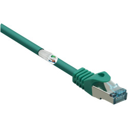 Renkforce RF-5088646 RJ45 CAT 6A Network cable green 0.15 m flame-retardant