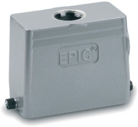 Grommet housing, size HB24, aluminum alloy, M25/M32, straight, longitudinal bow locking, IP65, 79144400