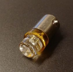 Żarówka LEDOWA 12V BA9S wklęsła pomarańczowa