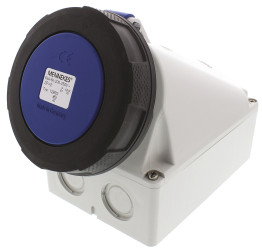 63A Gniazdo 230 V 3P Żeński MENNEKES Niebieski Montaż ścienny IP67