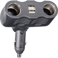 Conrad A13-123 In-car 12V splitter 2 USB connectors Max load 10A
