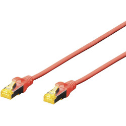 Digitus DK-1644-A-005/R RJ45 Network cable CAT 6A S/FTP 0.50 m Red Halogen-free