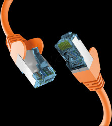 EC020200220 Patch cable, Cat.7 raw cable, S/FTP PiMF, 0.50 m, orange