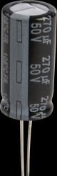 EEUFR1H271 Electrolytic capacitor, radial, 270 µF, 50 V, 105°C, low ESR