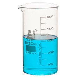 LabGlass Tall Form Beaker with Spout Graduated 500ml Pack of 6