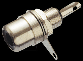 RCA connector, installation, metal