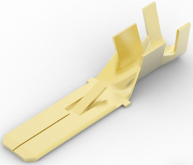 Uninsulated flat plug sleeve, 6.35 x 0.81 mm, 4.0 to 6.63 mm², AWG 11 to 9, brass, tin-plated, 180352-2