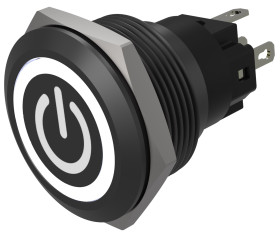 Nasadka przełącznika Chwilowy 1-stykowe, 1-stykowe średnica wycięcia 22mm Montaż wpuszczany EAO