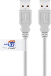 Kabel USB 2.0 Hi-Speed z certyfikatem USB, szary - Długość kabla 2 m
