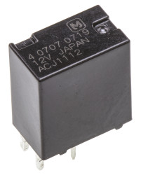 Przekaźnik motoryzacyjny, SPDT, 12V dc, 800mW, montaż PCB, Panasonic