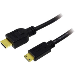 LogiLink CH0021 HDMI cable black 1.00m HDMI-A to HDMI-Mini-C 4K UHD