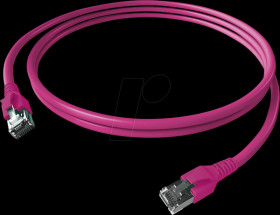 CP1KVBVBV0010 Cat.6a patch cable, S/FTP, FlexBoot, violet, 1 m