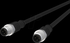 142MCA11100 Sensor cables, M12, 4-pin, plug > plug, 10 m