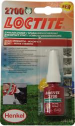 Threadlocker, 5 ml, green, high strength, LOCTITE 2700 BC5ML EGFD