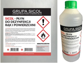 Płyn do dezynfekcji rąk alkohol 70 1L POLSKA / Płyn antybakteryjny / Sicol 1L