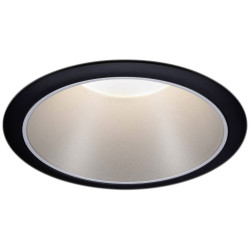 Paulmann 93407 Cole Flush Mount Light LED 6W Black/Silver Dimmable