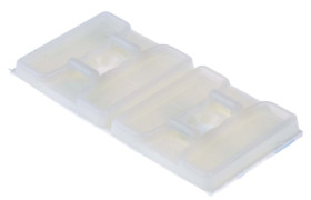 Uchwyt opaski kablowej do opasek 5mm długość 29mm szerokość 29 mm średnica otworu 5mm RS PRO Naturalny