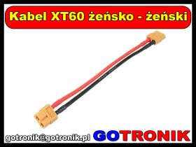 Kabel XT60 żeńsko - żeński 15cm