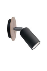Kinkiet nowoczesny 1xGU10 EYE BLACK WOOD