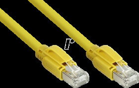 SO-PK003Y Patch cable, Cat.7 raw cable, S/FTP, 0.3 m, yellow