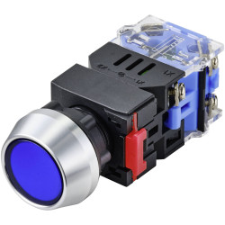 TruComponents 782705 Pushbutton ,Panel Mount,Off/(On),Scr/term,IP40