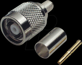 TNC reverse-crimp plug, Belden H155
