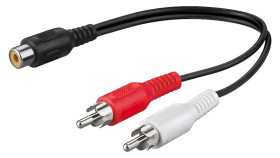 Kabel Adaptera Audio Typu Y, Wtyk Cinch Stereo Na Gniazdo Cinch - Długość...