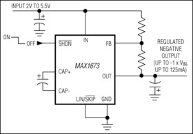 Regulated, 125mA Output, Charge Pump DC-DC Inverter