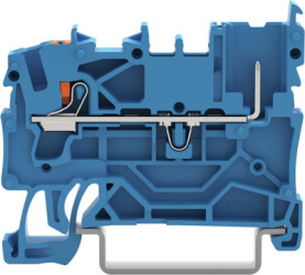 1-wire/1-pin basic terminal, push-in connection, 0.25-4.0 mm², 1 pole, 24 A, 6 kV, blue, 2222-1204