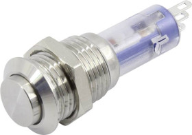 TRU COMPONENTS TC-6647600 Przycisk LAS4GQH-11/S, 12 mm, 48 V/DC, 0.50 A, 1 szt.