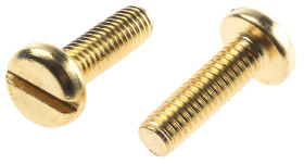 Śruby maszynowe M6 łeb z łbem walcowym soczewkowym Mosiądz długość 20.0mm skok 1.0mm