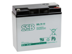Akumulator AGM 12V 18Ah SSB SBL18-12i (gwint wewnętrzny M5)