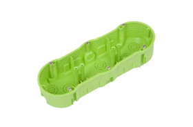 Polmark Puszka podtynkowa potrójna niepalna 850 stopni C zielona PP-F3X60PŁ-N