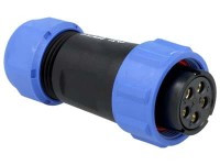 SPP2110-5GW Gniazdo 5 pin na kabel (7-12mm) okrągły, lutowany, wodoodporny - gwint wewnętrzny 500V, 30A