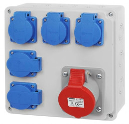 Rozdzielnica budowlana 16A/4P 5x230V RSBO.015/4