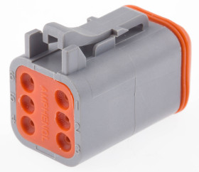 Złącze samochodowe 6-pinowe Amphenol Industrial Męski AT Montaż na kablu Złącze zasilające