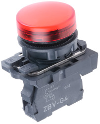 Kontrolka 120V ac Czerwony Schneider Electric średnica wycięcia 22mm Montaż panelowy Śruba